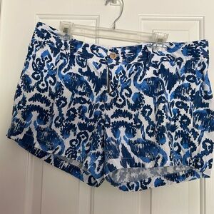 Blue Patterned Women's Shorts